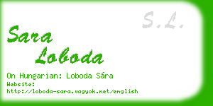 sara loboda business card